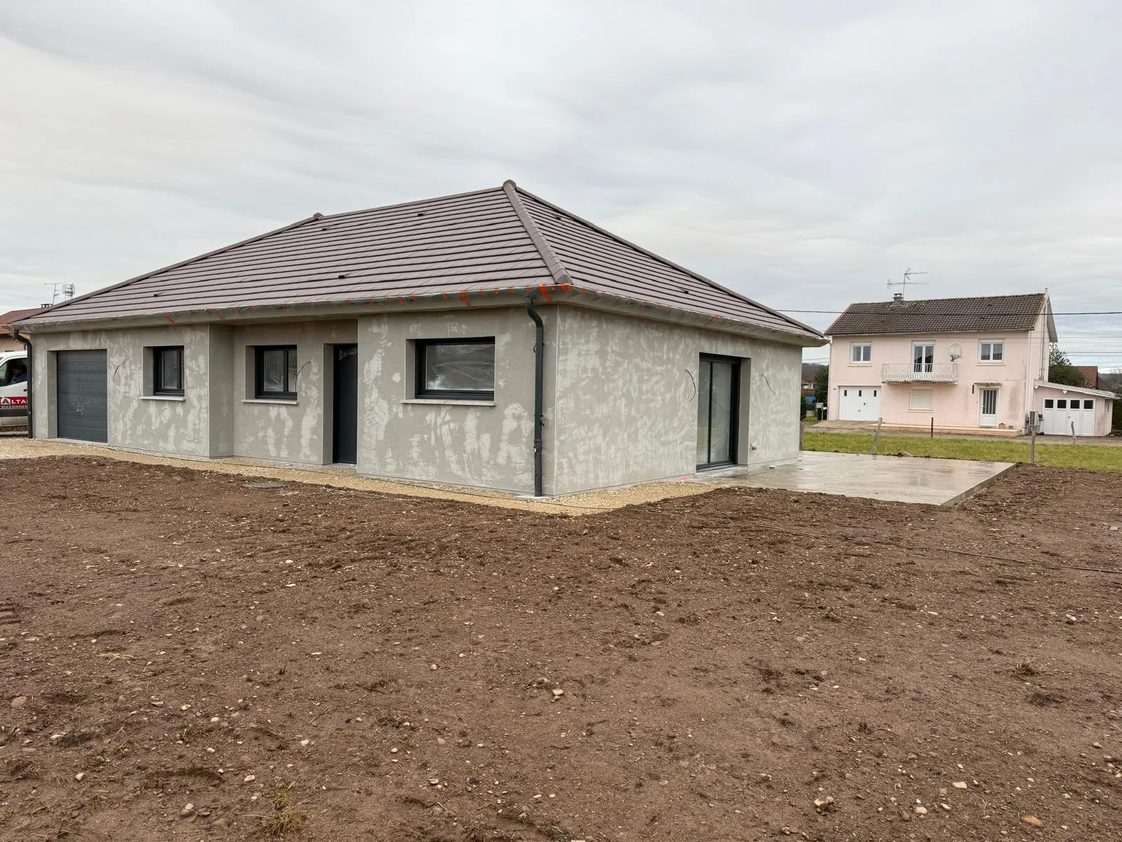 Construction d’une maison neuve en parpaing à Froideconche, Haute-Saône — Maçonnerie Altan